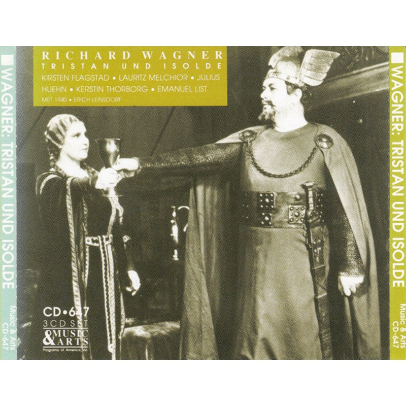 Richard Wagner, Kirsten Flagstad, Lauritz Melchior, Julius Huehn, Kerstin Thorborg, Emanuel List, Erich Leinsdorf – Tristan Und Isolde, Met 1940 (3xCD, Mono, AAD) (Very Good Plus (VG+))