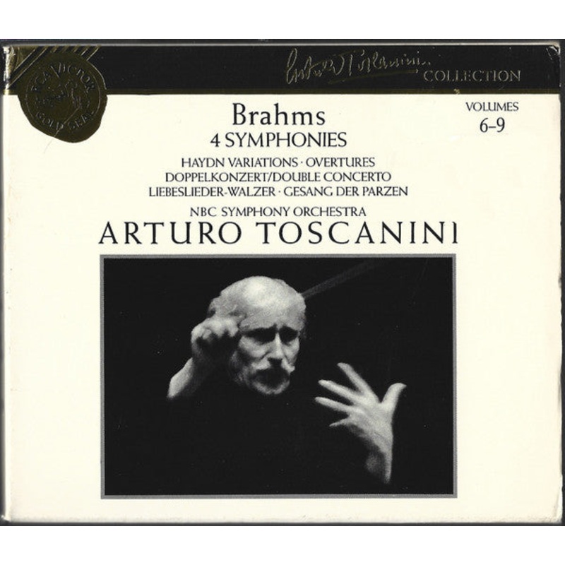 Johannes Brahms – Arturo Toscanini, NBC Symphony Orchestra – 4 Symphonies (4xCD, Mono, RE + Box, Comp) (Very Good Plus (VG+))