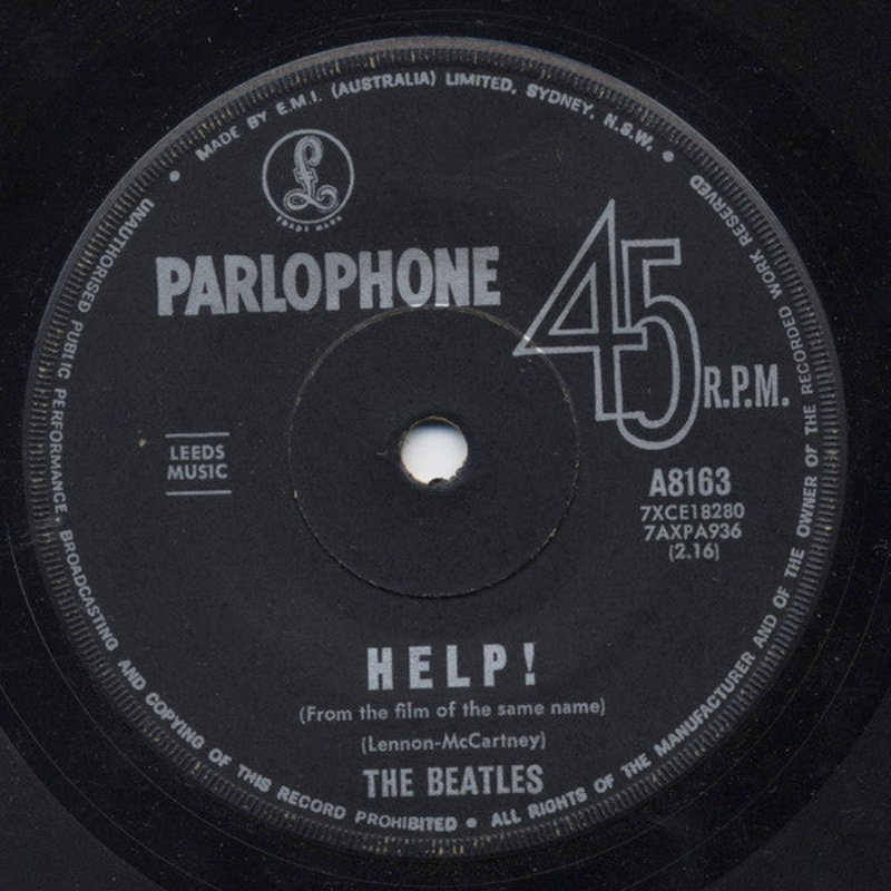 The Beatles – Help! (7, Single, Mono) (Very Good (VG))