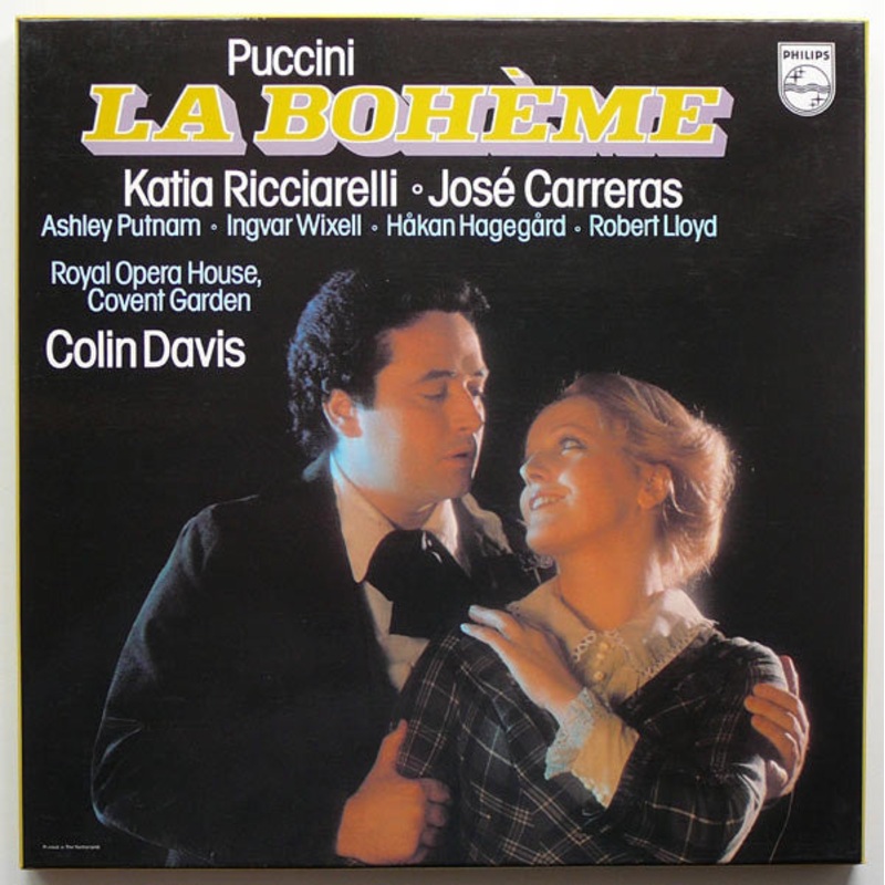 Giacomo Puccini, Katia Ricciarelli  Jos Carreras  Ashley Putnam  Ingvar Wixell  Hkan Hagegrd  Robert Lloyd , Royal Opera House, Covent Garden, Sir Colin Davis – La Bohme (2xLP + Box) (Very Good Plus (VG+))