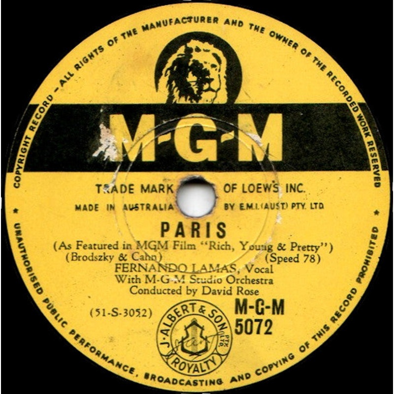 Fernando Lamas / Danielle Darrieux & Fernando Lamas – Paris / We Never Talk Much (Shellac, 10) (Very Good (VG))