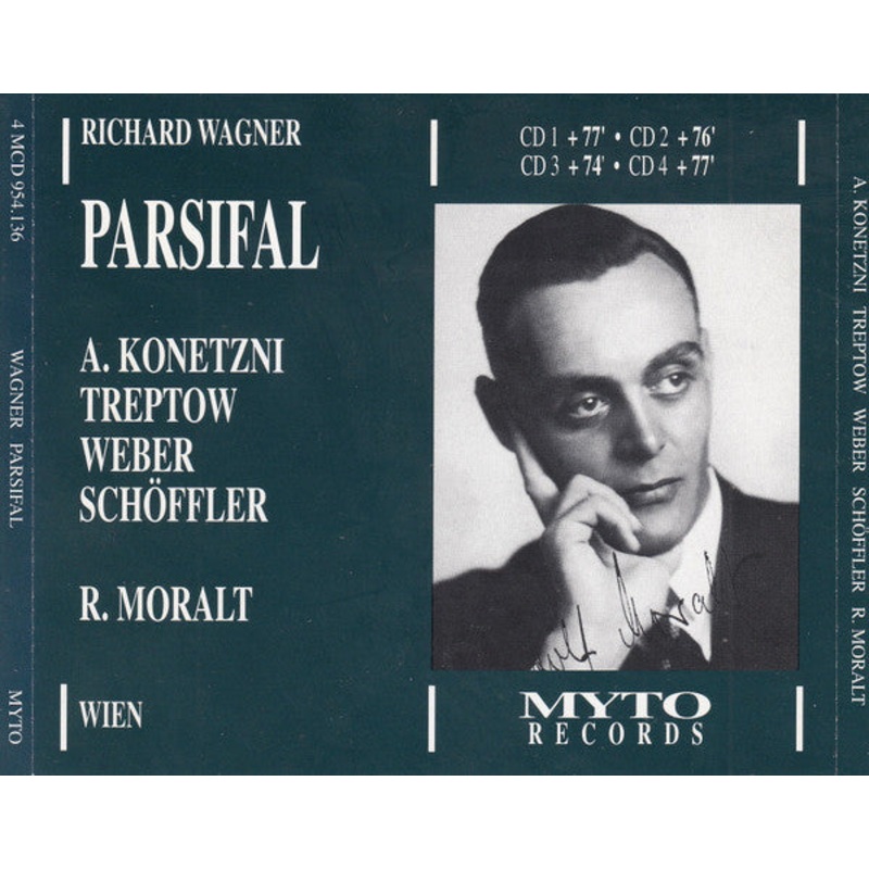 Richard Wagner, Anny Konetzni, Gnther Treptow, Ludwig Weber, Paul Schffler, Rudolf Moralt – Parsifal, Wien / Die Walkre Act 1 (4xCD, Album) (Mint (M))