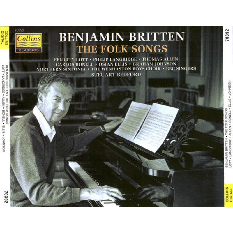 Benjamin Britten, Felicity Lott, Philip Langridge, Thomas Allen, Carlos Bonell, Osian Ellis, Graham Johnson , Northern Sinfonia, BBC Singers, The Wenhaston Boys’ Choir, Steuart Bedford – Benjamin Britten – The Folk Songs (3xCD, Album) (Very Good Plus (VG+