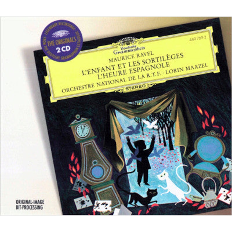 Maurice Ravel – Orchestre National De La R.T.F.  Lorin Maazel – L’Enfant Et Les Sortilges; L’Heure Espagnole (2xCD, Comp, RM) (Very Good Plus (VG+))