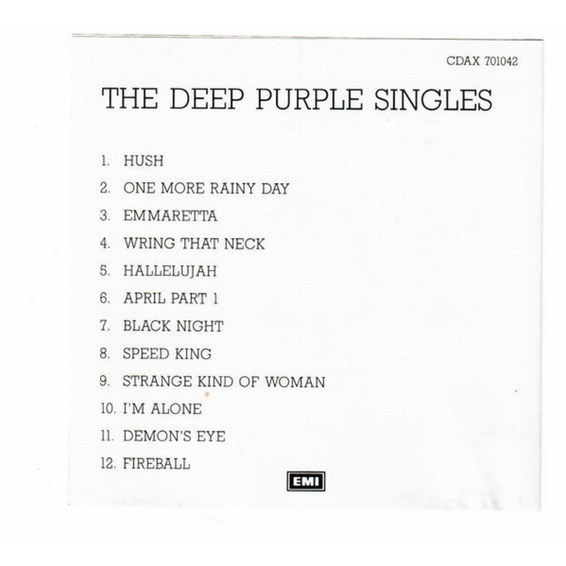 Deep Purple – The Deep Purple Singles   (CD, Comp) (Very Good (VG))