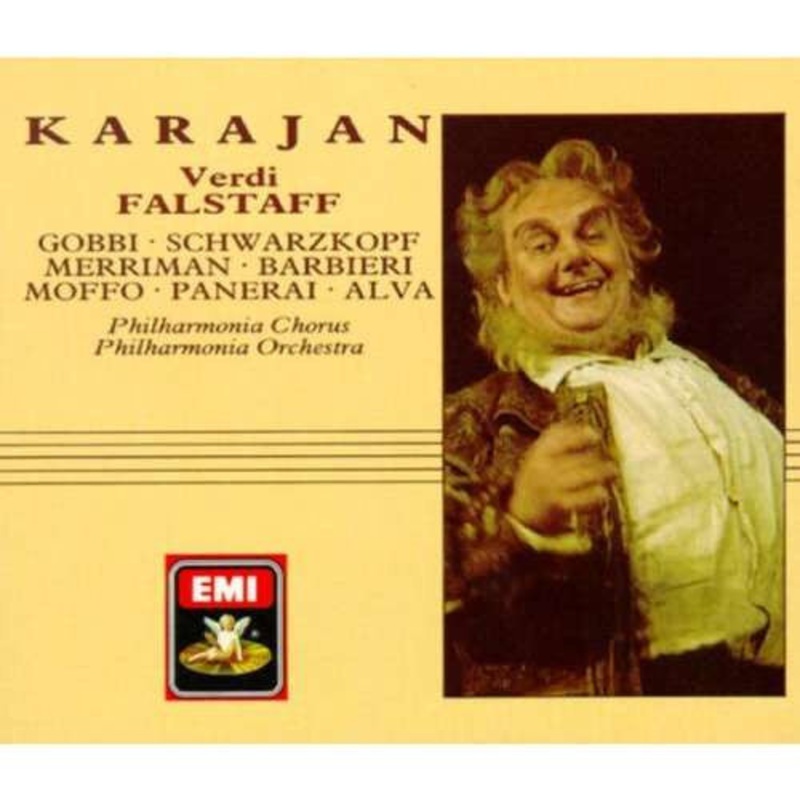 Herbert von Karajan, Giuseppe Verdi, Philharmonia Chorus, Philharmonia Orchestra – Falstaff (2xCD, Album, RM + Box) (Very Good Plus (VG+))