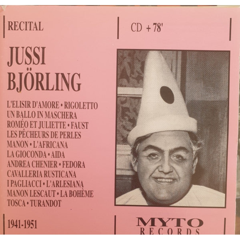 Jussi Bjrling – Recital,1941-1951 (CD, Comp) (Very Good Plus (VG+))