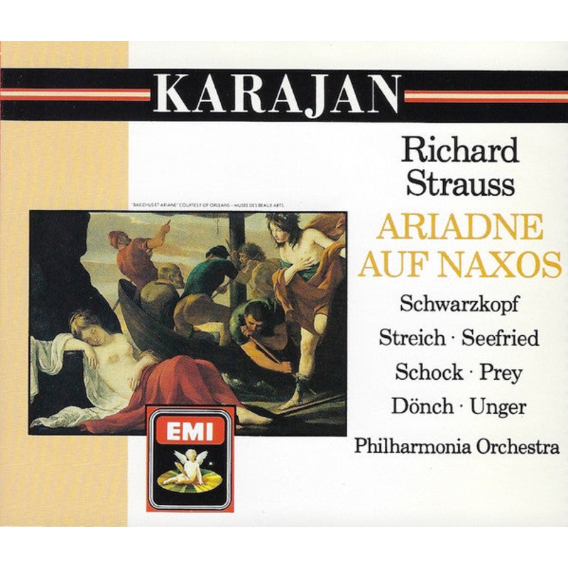 Richard Strauss – Herbert Von Karajan  Elisabeth Schwarzkopf  Rita Streich  Irmgard Seefried  Rudolf Schock  Hermann Prey  Karl Dnch  Gerhard Unger  Philharmonia Orchestra – Ariadne Auf Naxos (2xCD, Album, Mono, RE, RM) (Very Good Plus (