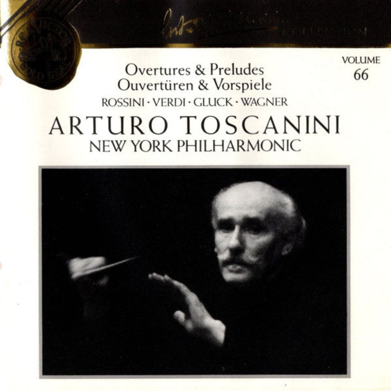 Christoph Willibald Gluck, Gioacchino Rossini, Giuseppe Verdi, Richard Wagner, Arturo Toscanini, New York Philharmonic – Overtures & Preludes (CD, Comp, Mono, RE, RM) (Near Mint (NM or M-))