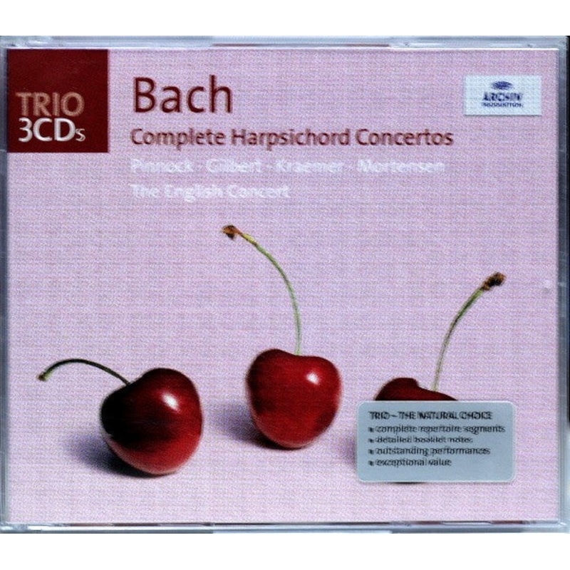 Johann Sebastian Bach, Trevor Pinnock, Kenneth Gilbert, Nicholas Kraemer, Lars Ulrik Mortensen, The English Concert – Complete Harpsichord Concertos (3xCD, Comp, RE) (Very Good Plus (VG+))
