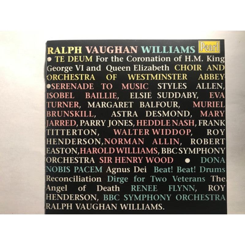 Ralph Vaughan Williams – Te Deum-Serenade To Music-Dona Nobis Pacem (CD) (Very Good (VG))