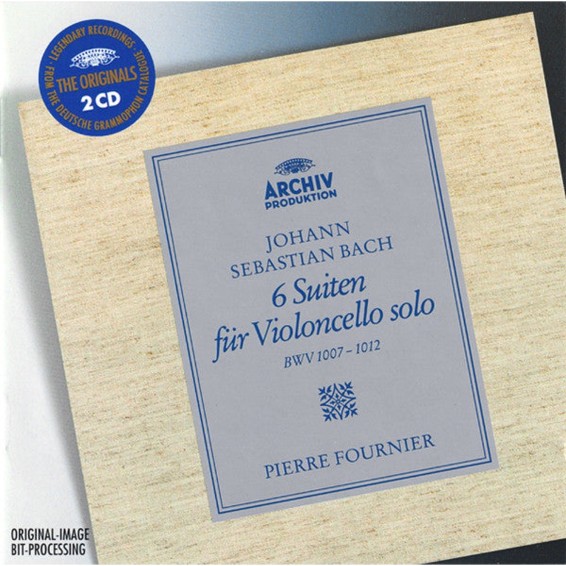 Johann Sebastian Bach – Pierre Fournier – 6 Suiten Fr Violoncello Solo BWV 10071012 (2xCD, Album, RE, RM, PMD) (Very Good Plus (VG+))