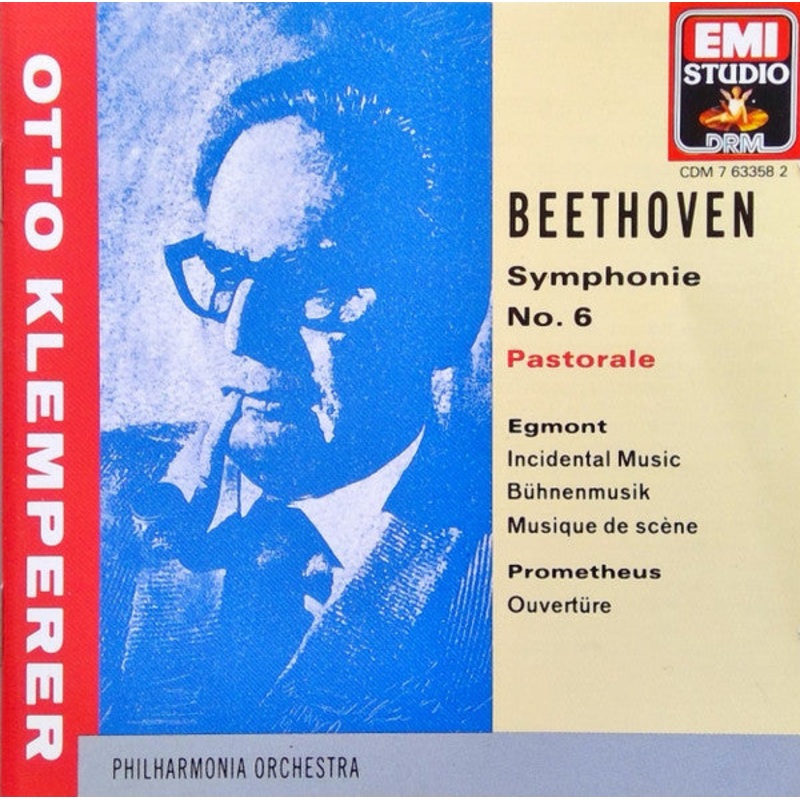 Ludwig van Beethoven, Otto Klemperer, Philharmonia Orchestra – Symphonie No. 6 Pastorale / Egmont Incidental Music = Bhnenmusik = Musique De Scne / Prometheus Ouvertre (CD, Comp, RM) (Very Good Plus (VG+))