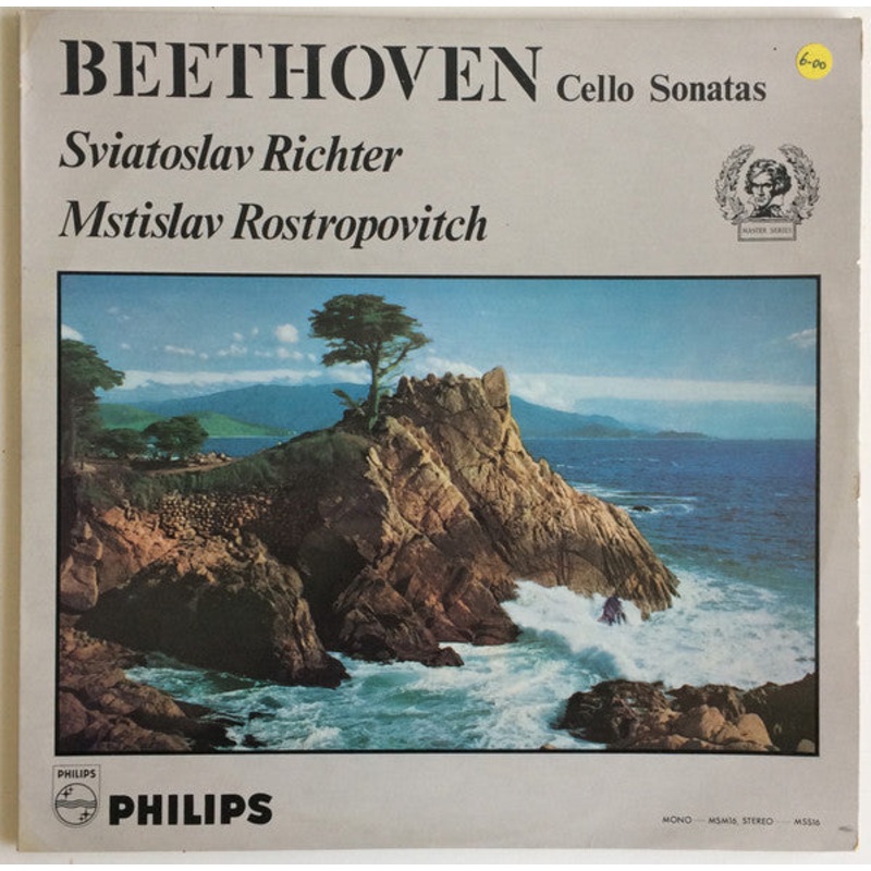 Beethoven*, Sviatoslav Richter, Mstislav Rostropovich – Cello Sonatas (2xLP, Gat) (Very Good Plus (VG+))