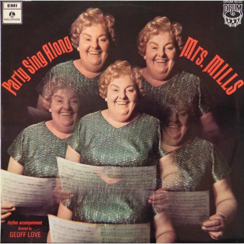 Mrs. Mills Rhythm Accompaniment Directed By Geoff Love – Party Sing Along (LP, RE) (Very Good Plus (VG+))