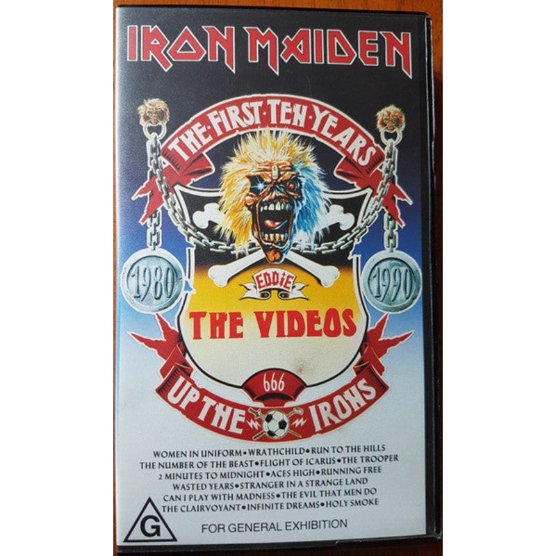 Iron Maiden – The First Ten Years – The Videos (VHS, PAL) (Very Good Plus (VG+))