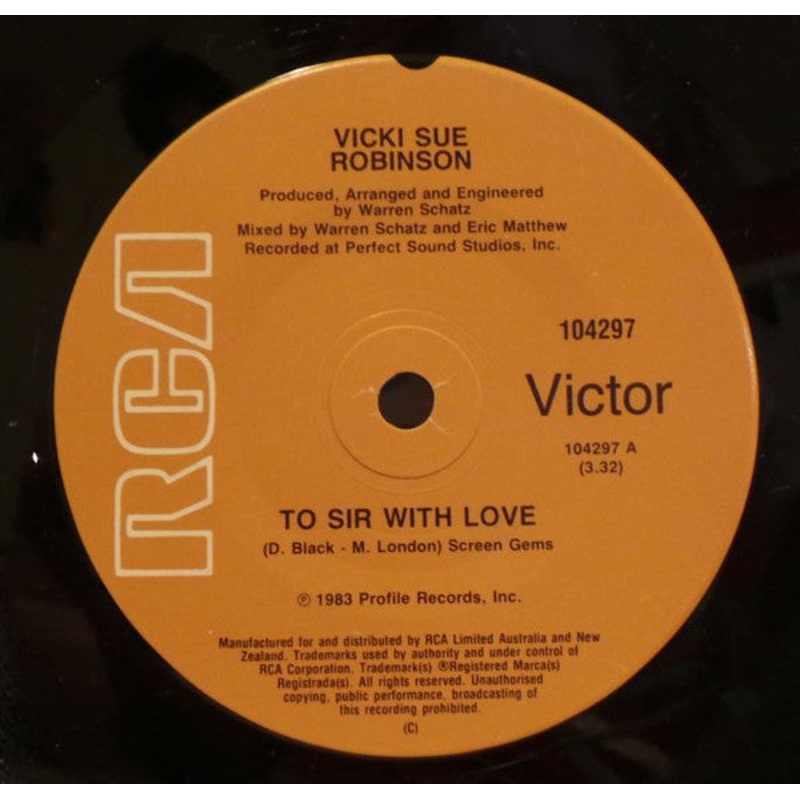 Vicki Sue Robinson – To Sir With Love (7, Single) (Very Good Plus (VG+))
