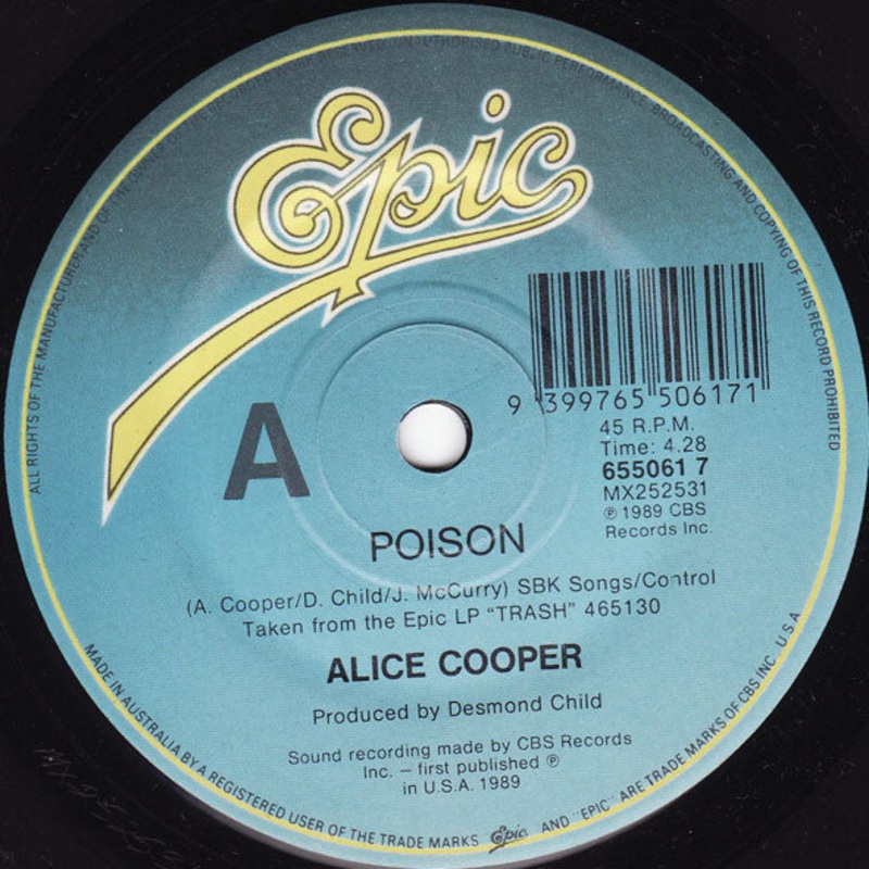 Alice Cooper  – Poison (7, Single) (Very Good (VG))