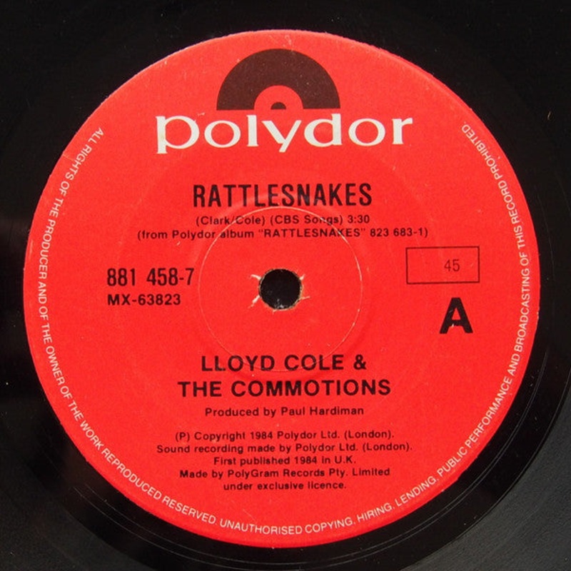Lloyd Cole & The Commotions – Rattlesnakes (7, Single) (Very Good (VG))