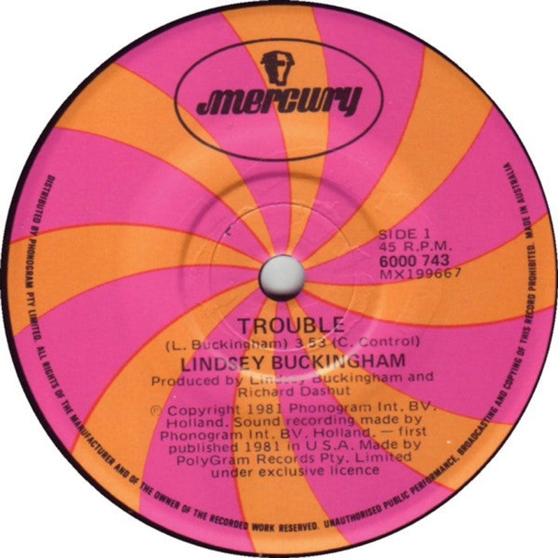 Lindsey Buckingham – Trouble (7, Single) (Very Good (VG))