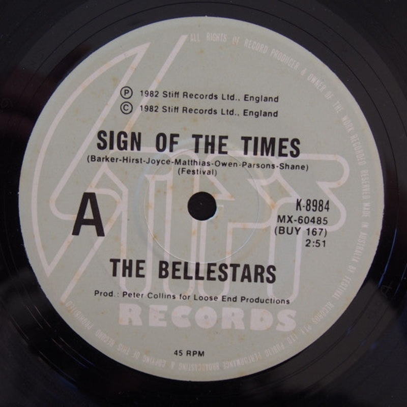 The Bellestars* – Sign Of The Times (7, Single) (Very Good (VG))