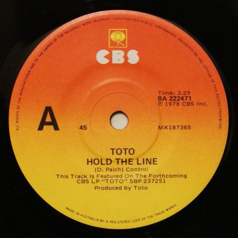 Toto – Hold The Line (7, Single) (Very Good (VG))