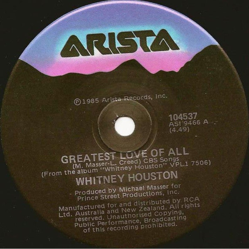 Whitney Houston – Greatest Love Of All (7, Single) (Very Good Plus (VG+))