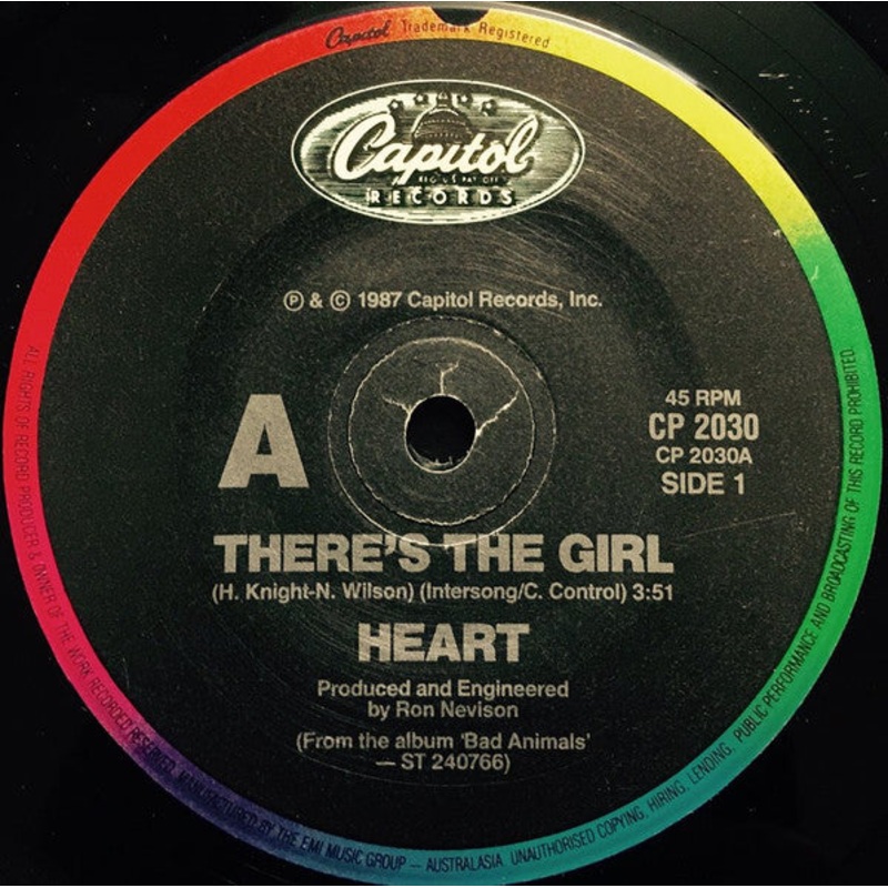 Heart – There’s The Girl (7, Single) (Very Good (VG))