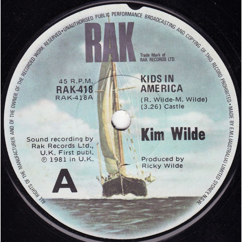 Kim Wilde – Kids In America (7, Single) (Very Good (VG))