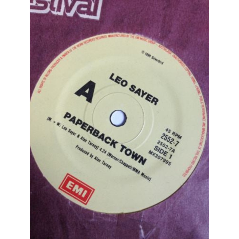 Leo Sayer – Paperback Town (7, Single) (Very Good Plus (VG+))