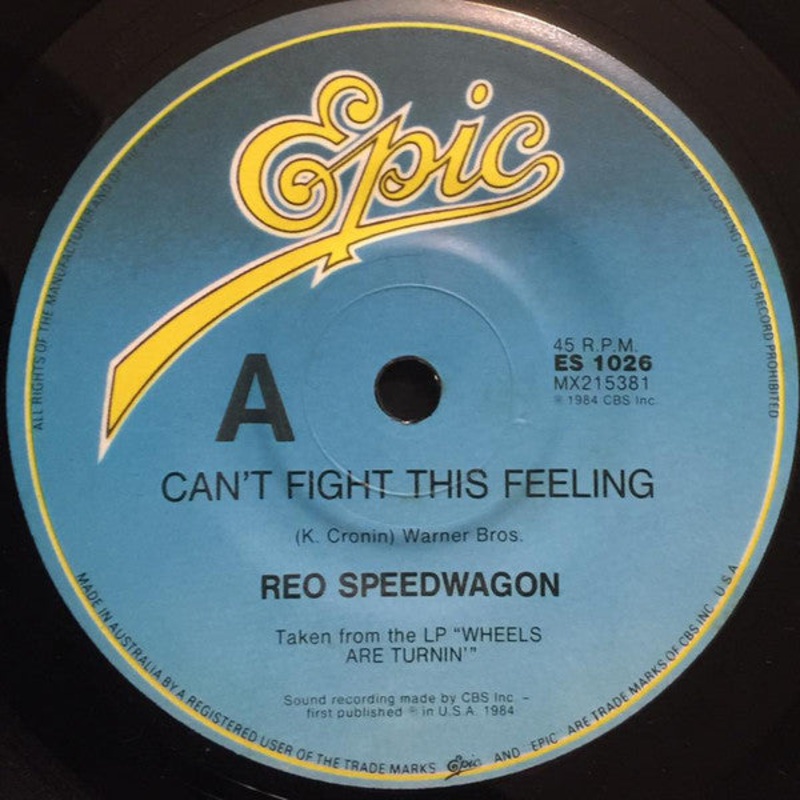REO Speedwagon – Can’t Fight This Feeling (7, Single) (Very Good (VG))