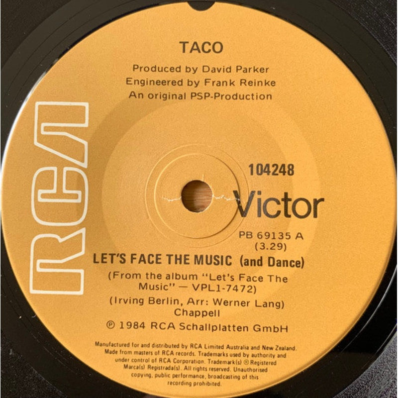 Taco – Let’s Face The Music (And Dance) / Sayonara (‘Till We Meet Again) (7, Single) (Very Good (VG))