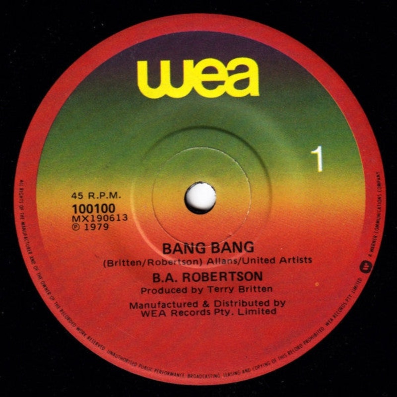 B. A. Robertson – Bang Bang (7, Single) (Very Good (VG))