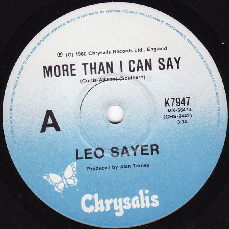 Leo Sayer – More Than I Can Say (7, Single) (Very Good Plus (VG+))