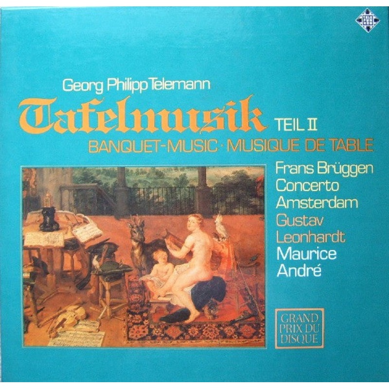 Georg Philipp Telemann – Gustav Leonhardt, Concerto Amsterdam, Frans Brggen – Tafelmusik II (Box + 2xLP) (Very Good Plus (VG+))