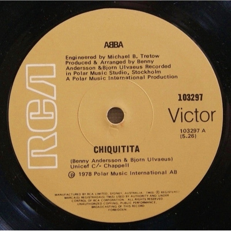 ABBA – Chiquitita (7, Single) (Good Plus (G+))