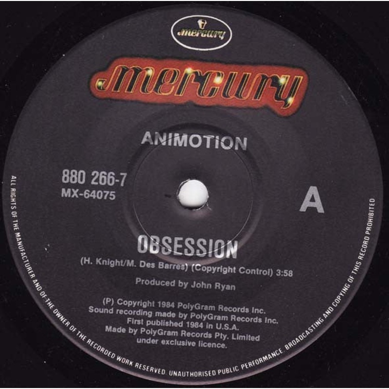 Animotion – Obsession (7, Single) (Very Good (VG))