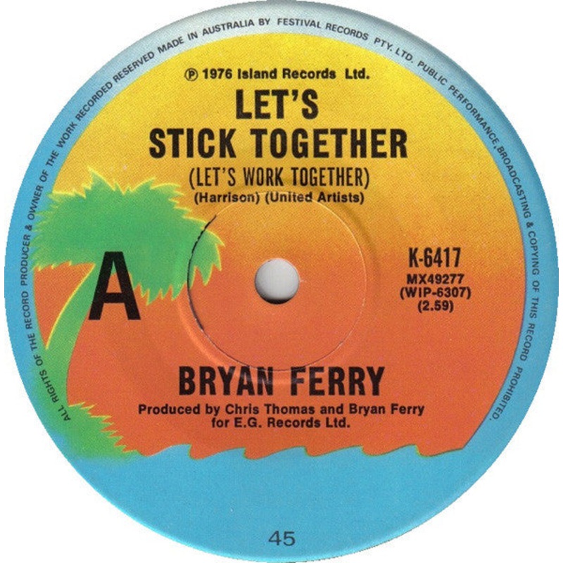 Bryan Ferry – Let’s Stick Together (7, Single) (Very Good Plus (VG+))