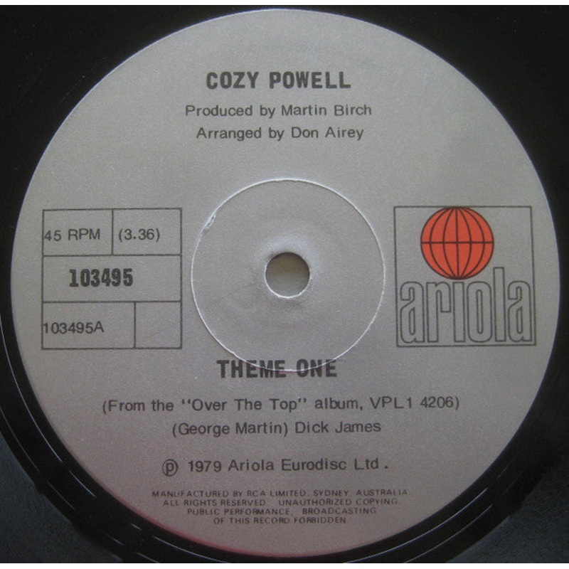 Cozy Powell – Theme One / Over The Top (7, Single) (Very Good (VG))