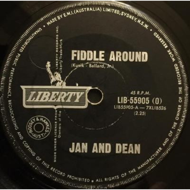 Jan & Dean – Fiddle Around (7, Single) (Good Plus (G+))