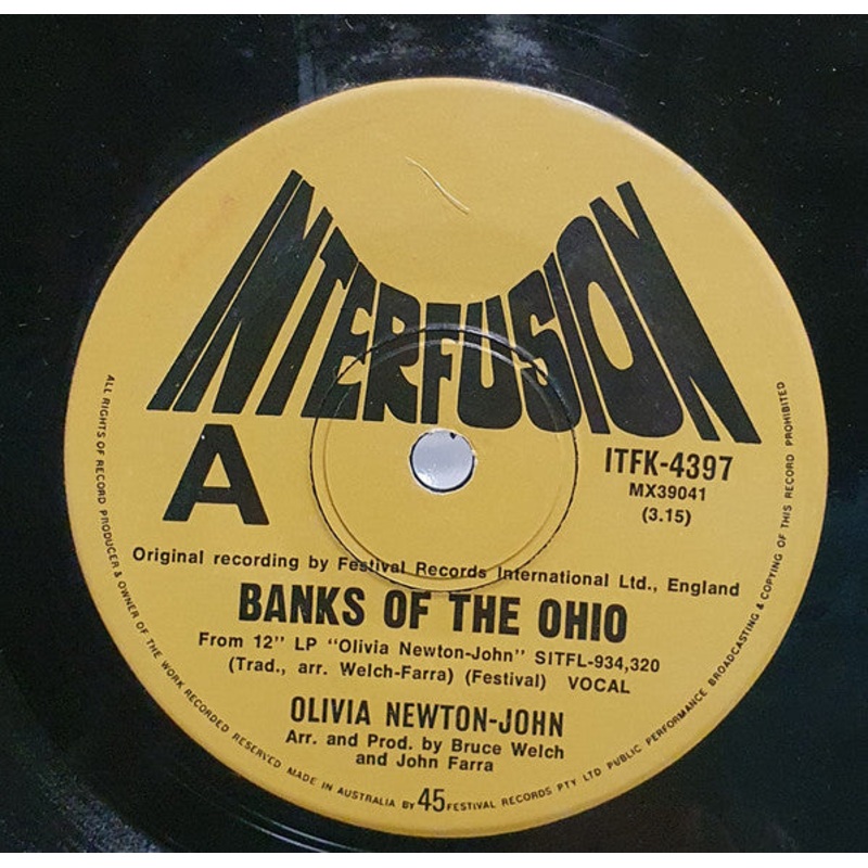 Olivia Newton-John – Banks Of The Ohio (7, Single, M/Print) (Very Good (VG))