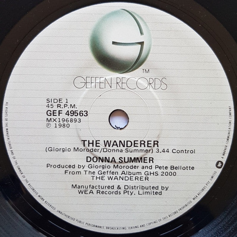 Donna Summer – The Wanderer (7, Single) (Very Good Plus (VG+))