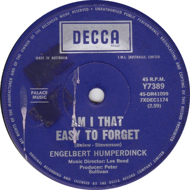 Engelbert Humperdinck – Am I That Easy To Forget (7, Single) (Very Good Plus (VG+))