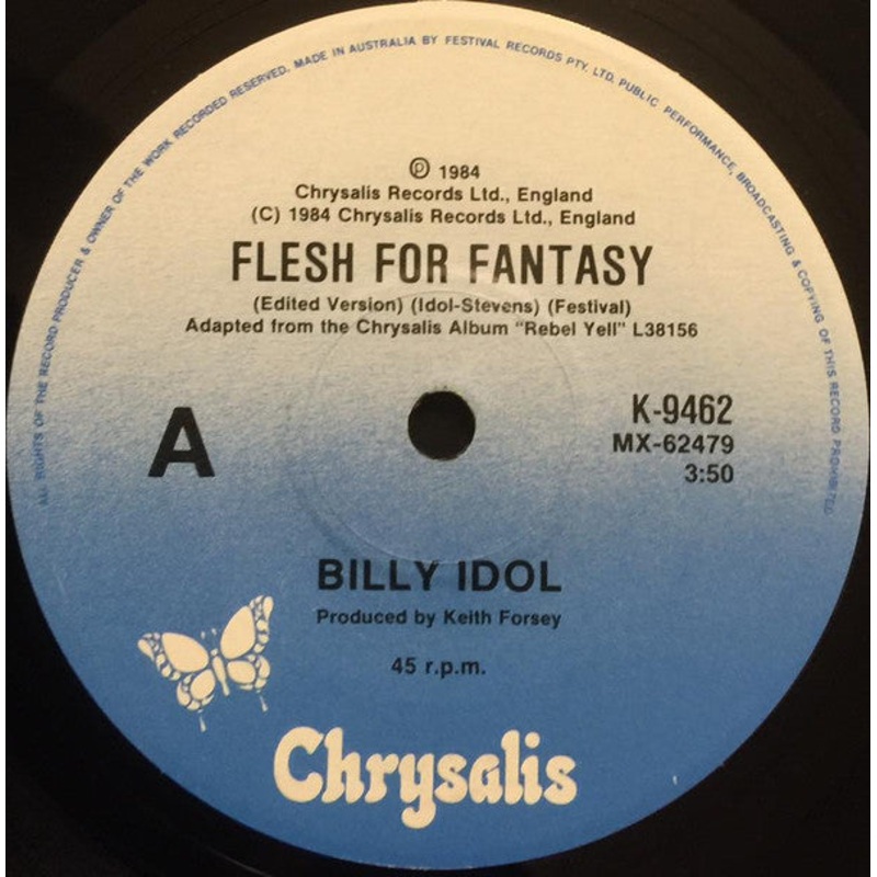 Billy Idol – Flesh For Fantasy (7, Single) (Good Plus (G+))