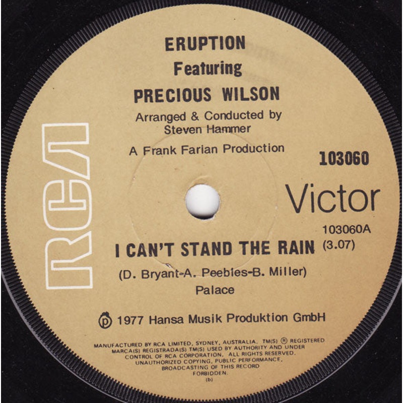 Eruption Featuring Precious Wilson – I Can’t Stand The Rain (7, Single) (Very Good (VG))