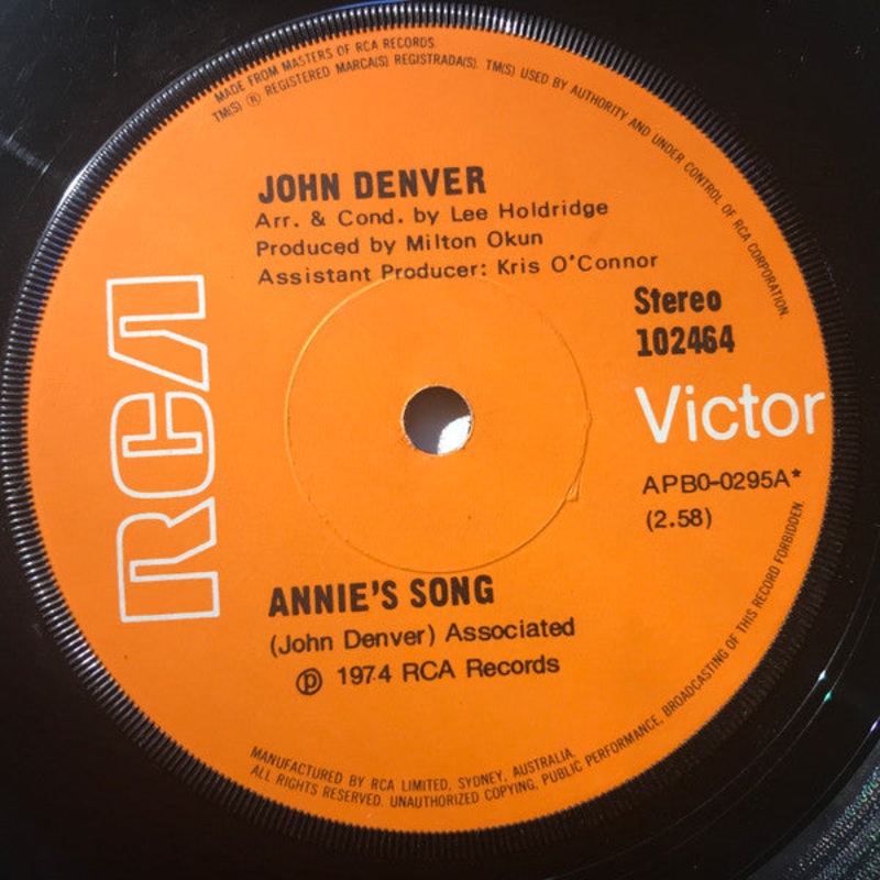 John Denver – Annie’s Song (7, Single) (Very Good (VG))