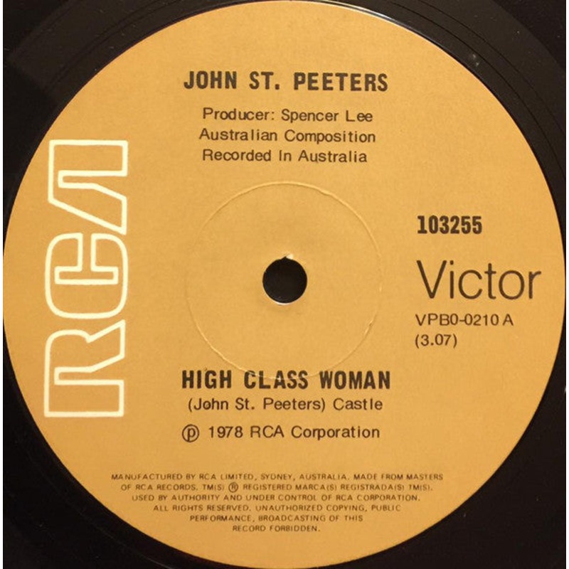 John St. Peeters – High Class Woman (7, Single) (Very Good (VG))