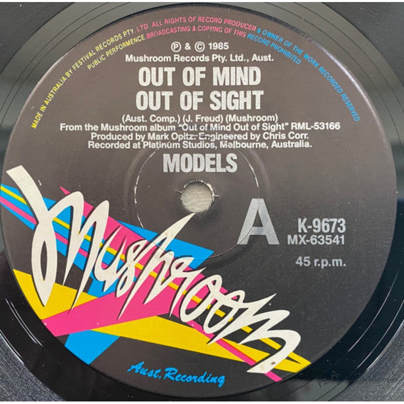 Models  – Out Of Mind Out Of Sight (7, Single) (Very Good (VG))