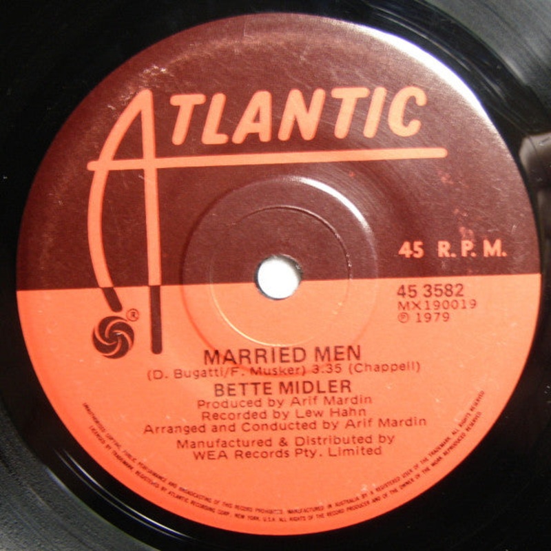 Bette Midler – Married Men (7, Single) (Very Good Plus (VG+))