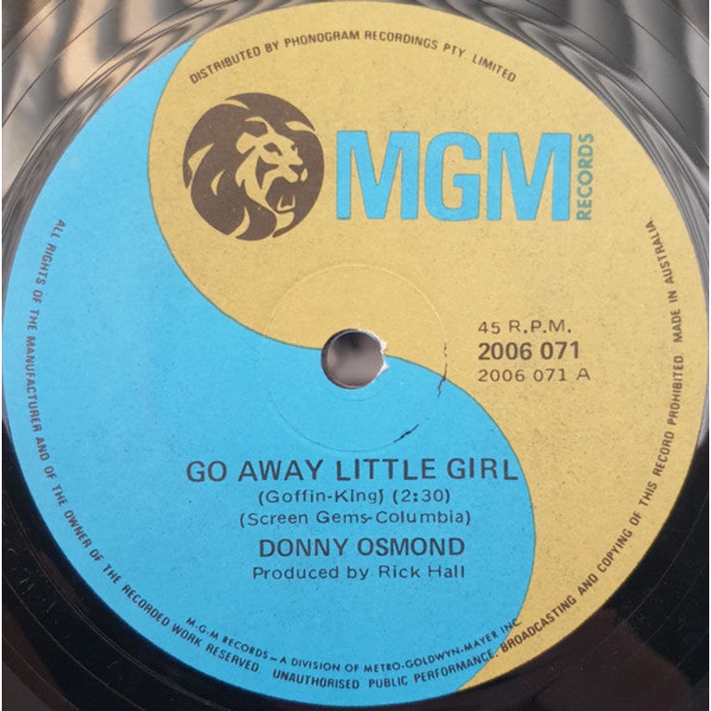 Donny Osmond – Go Away Little Girl (7, Single) (Very Good Plus (VG+))